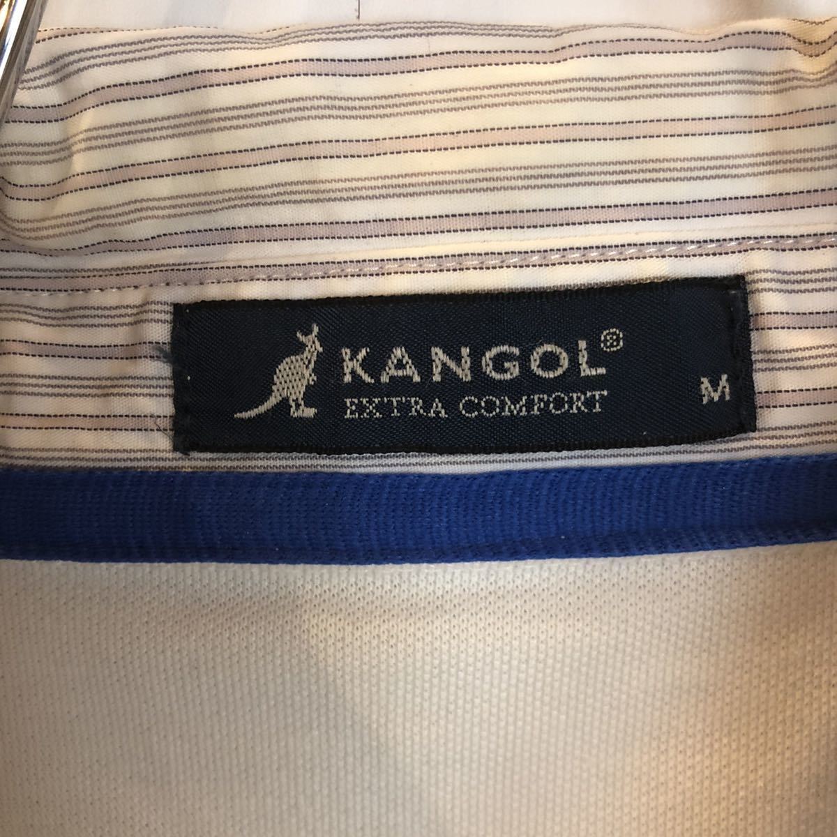 KANGOL カンゴール　半袖ポロシャツ　刺繍　白　メンズ　Mサイズ　【AY0456】_画像10