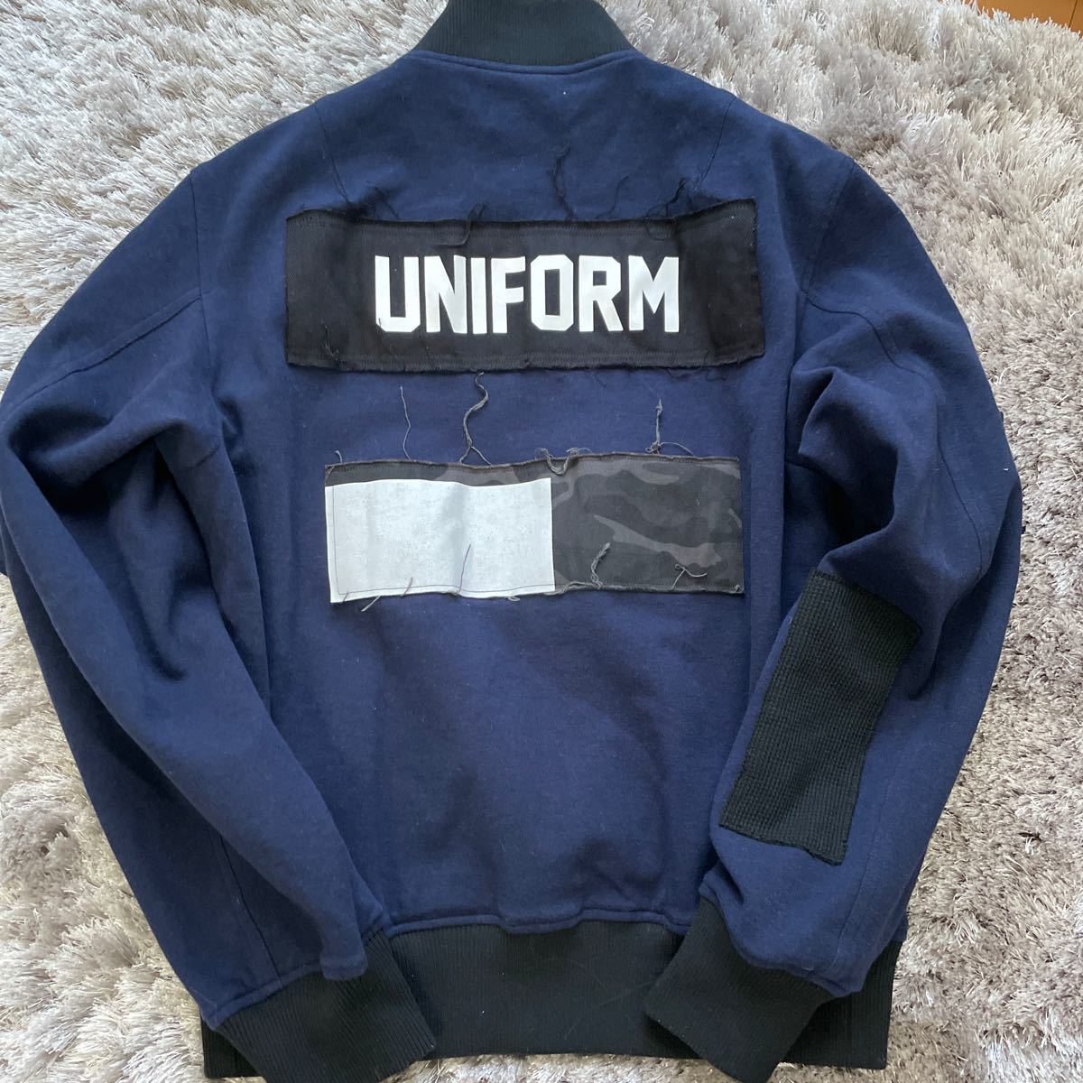 【中古】UNIFORM　EXPERIMENT 16AW パッチワークMA-1ジャケット 