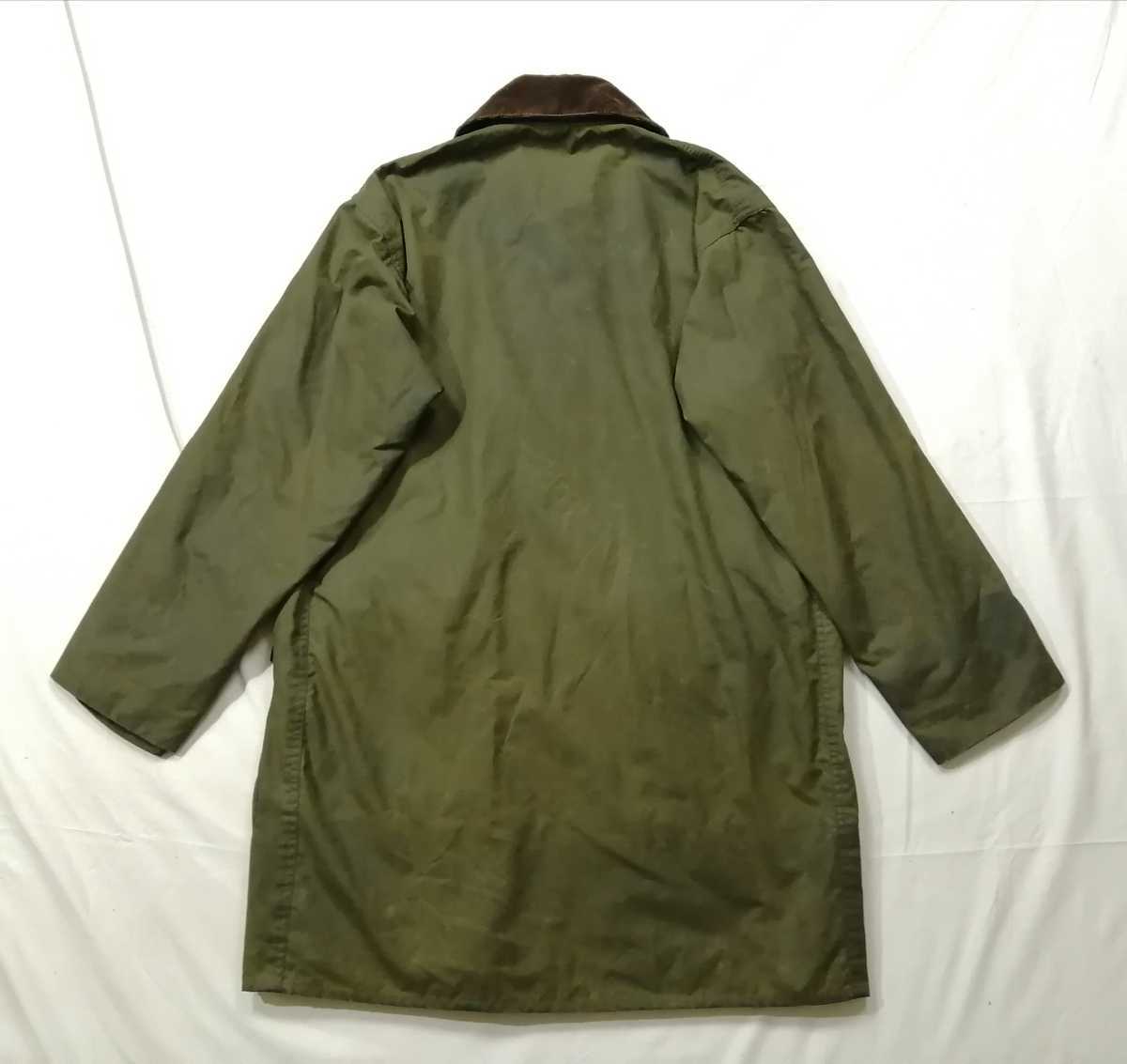 80s Barbour BORDER c38 ◎美品 セージ バブアー ボーダー オイルド