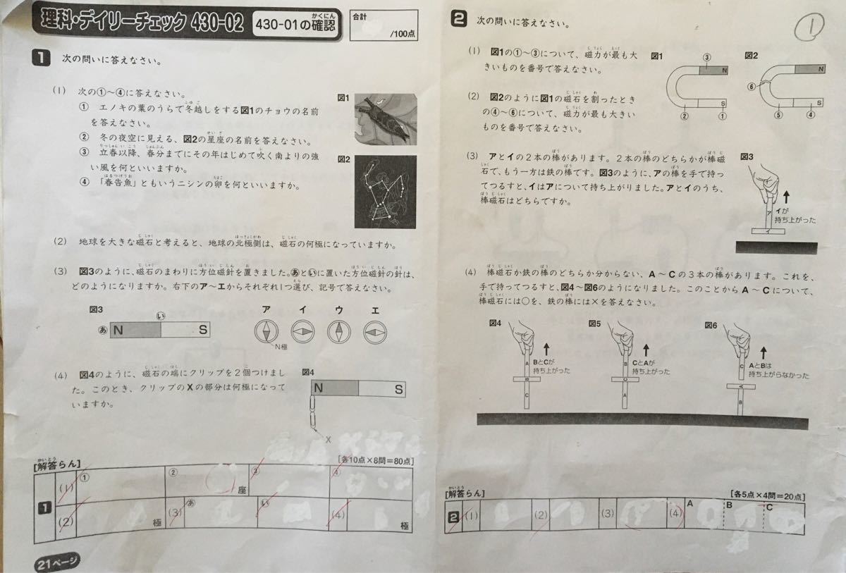 2019年度　サピックス　小学4年　理科