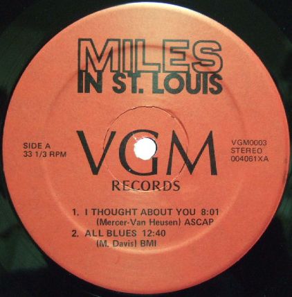 ３枚で送料無料【米VGM】Miles Davis/Miles In St. Louis_画像2