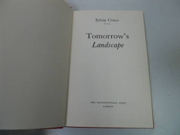 ●P718●Tomorrow's Landscape●Sylvia Crowe●洋書●トゥモローズランドスケープ●シルビアクロー●即決_画像1