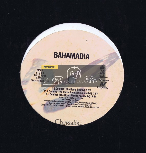 【 12inch 】 Bahamadia - I Confess (Remix) [ US盤 ] [ Chrysalis / Y-58582 ] Erick Sermon The Roots_画像2