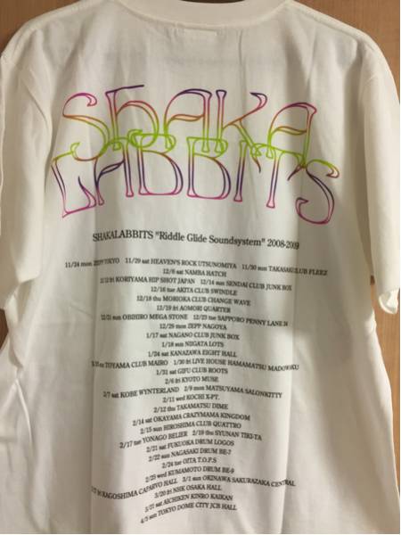 SHAKALABBITS Riddle Glide Soundsystem 2008-2009 Tシャツ サイズM シャカラビッツ 釈迦兎_画像2