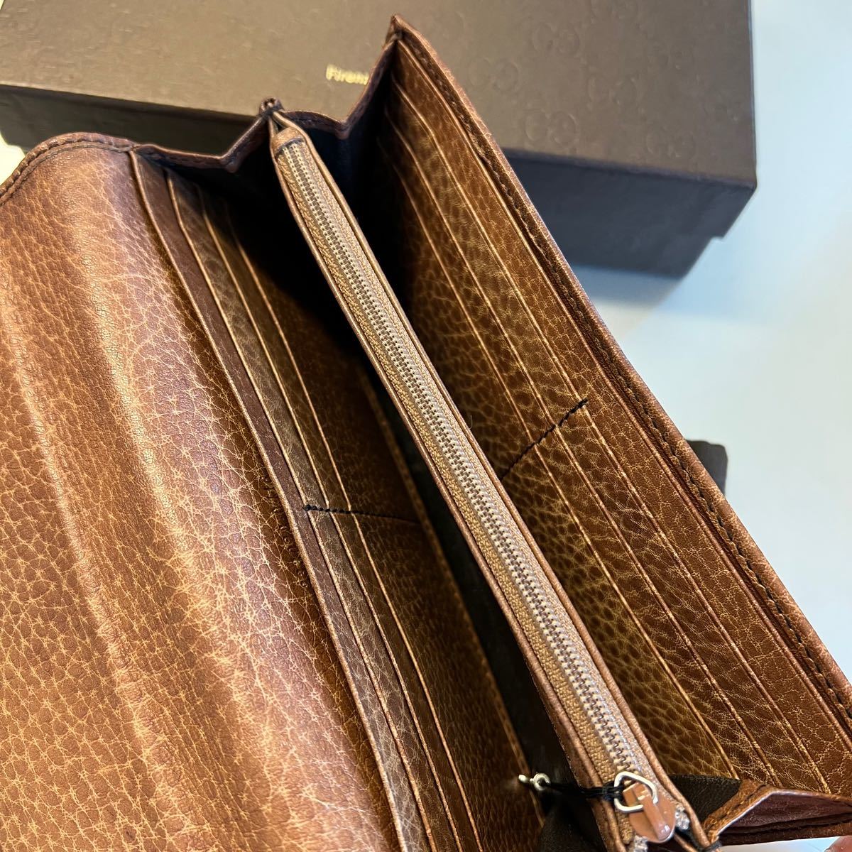 未使用に近い グッチ GUCCI 財布 長財布 シマレザー|PayPayフリマ