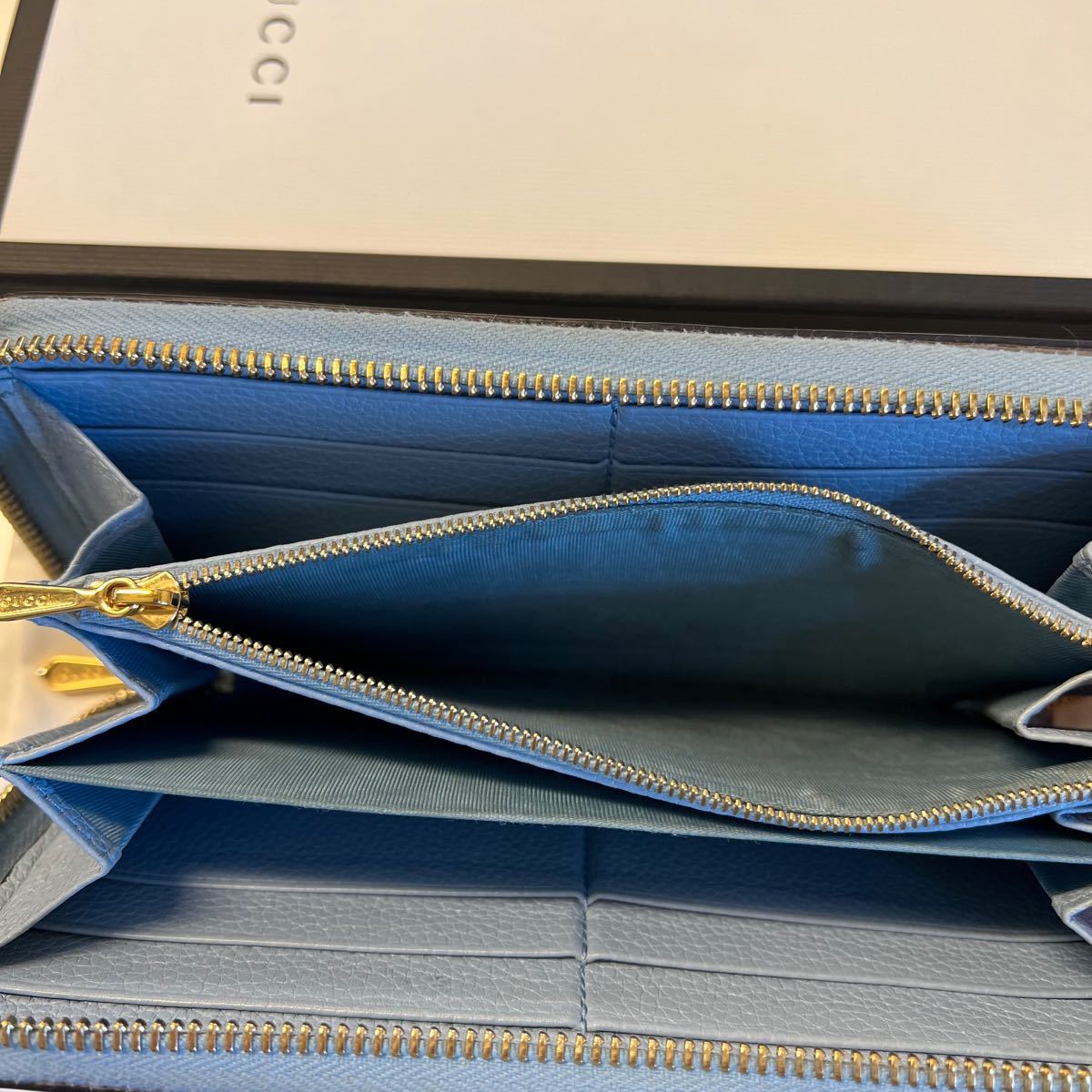 未使用に近い! グッチ GUCCI 財布 長財布 ズゥミ ラウンドファスナー