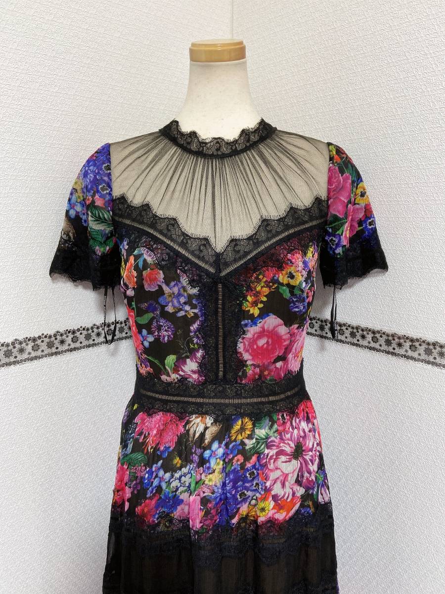 貴重 新品 2/9号 Tadashi Shoji タダシショージ ブラック/マルチ
