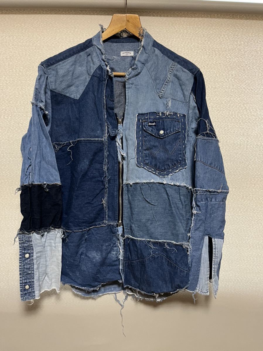 OLD PARK オールドパーク デニム 再構築 リメイク シャツ カーディガン