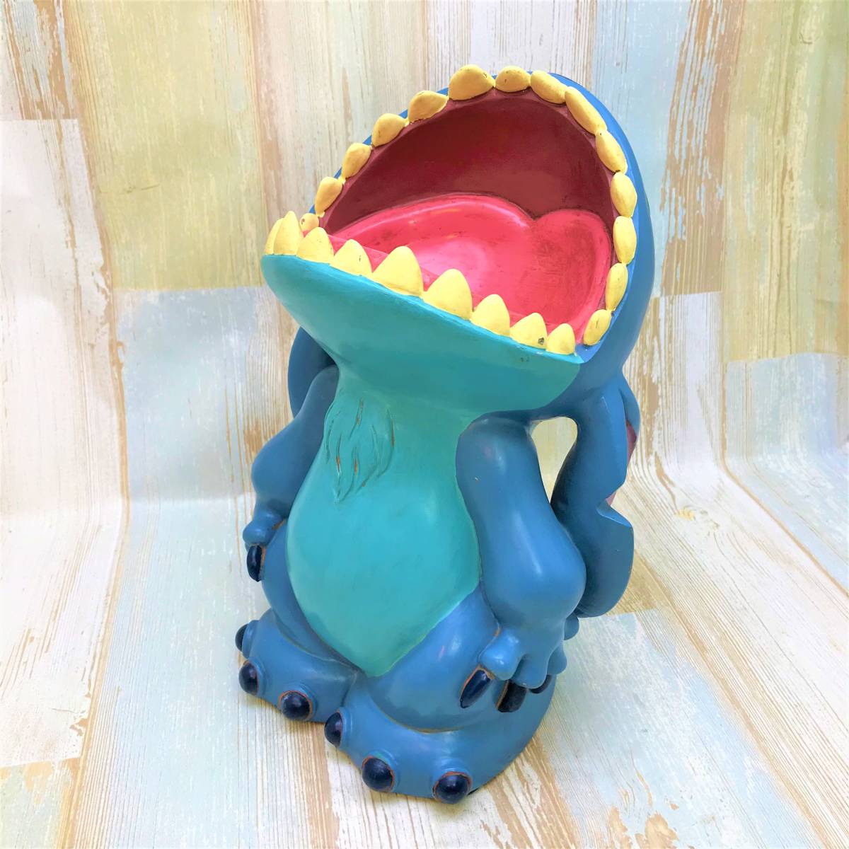 レア★リロ＆スティッチ Lilo & Stitch 傘立て 小物入れ 鉢 花瓶 ビッグフィギュア エイリアン試作品626号★ディズニー Disney TDL_画像2