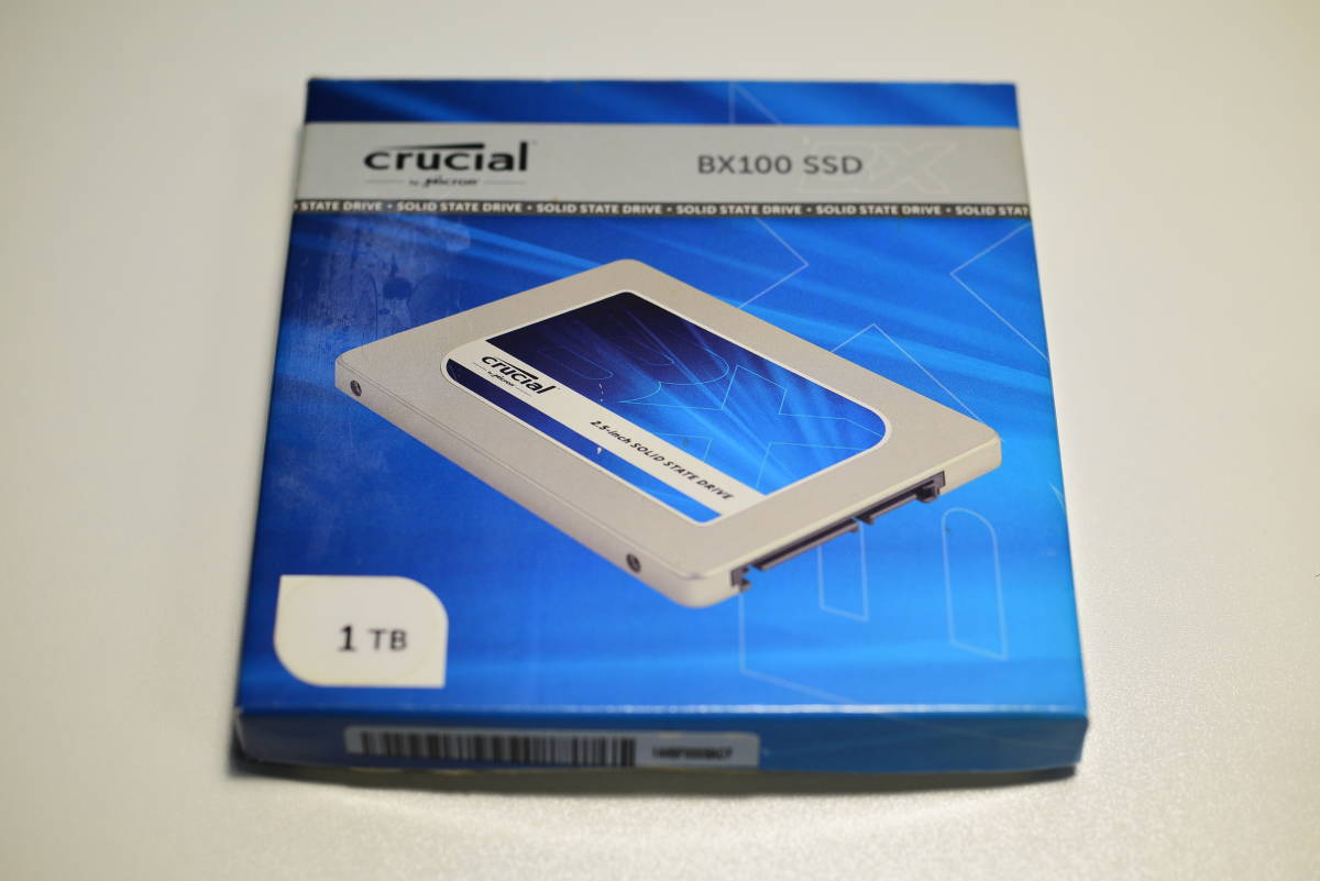 高耐久 Crucial BX100 SATA 3.0 SSD 1TB Micron 16nm MLC採用　
