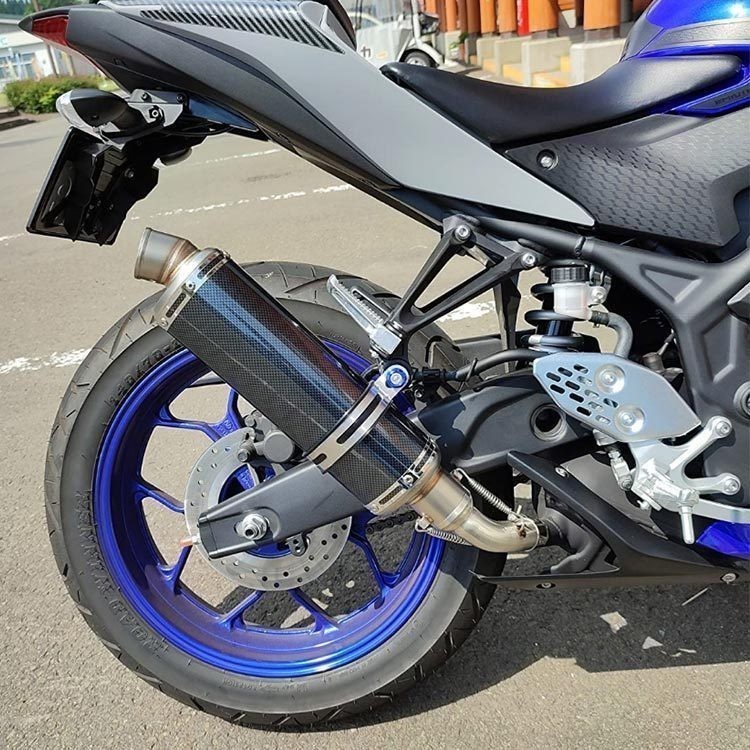 bk58 焼き色　370ｍｍ 50.8mm φ50.8 バイクマフラー スリップオンマフラー バイクサイレンサー 　_画像6