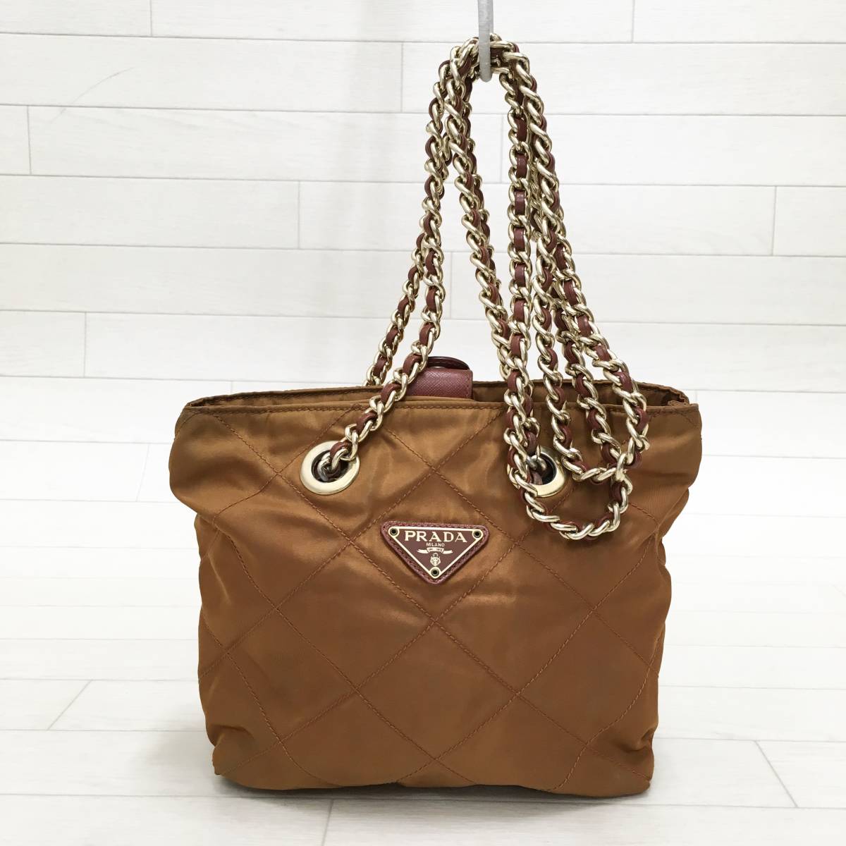 ☆良品・白タグ付☆プラダ PRADA TESSUTO チェーン ショルダーバッグ