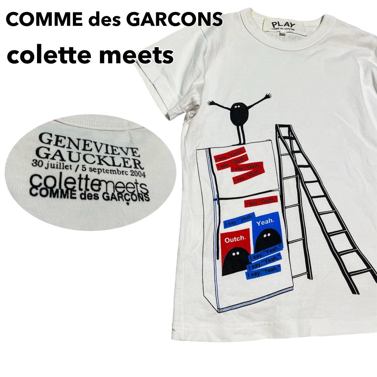 レア PLAY COMME des GARCONS × colette meets 半袖 Tシャツ レディース コムデギャルソン コレット・ミーツ_画像1