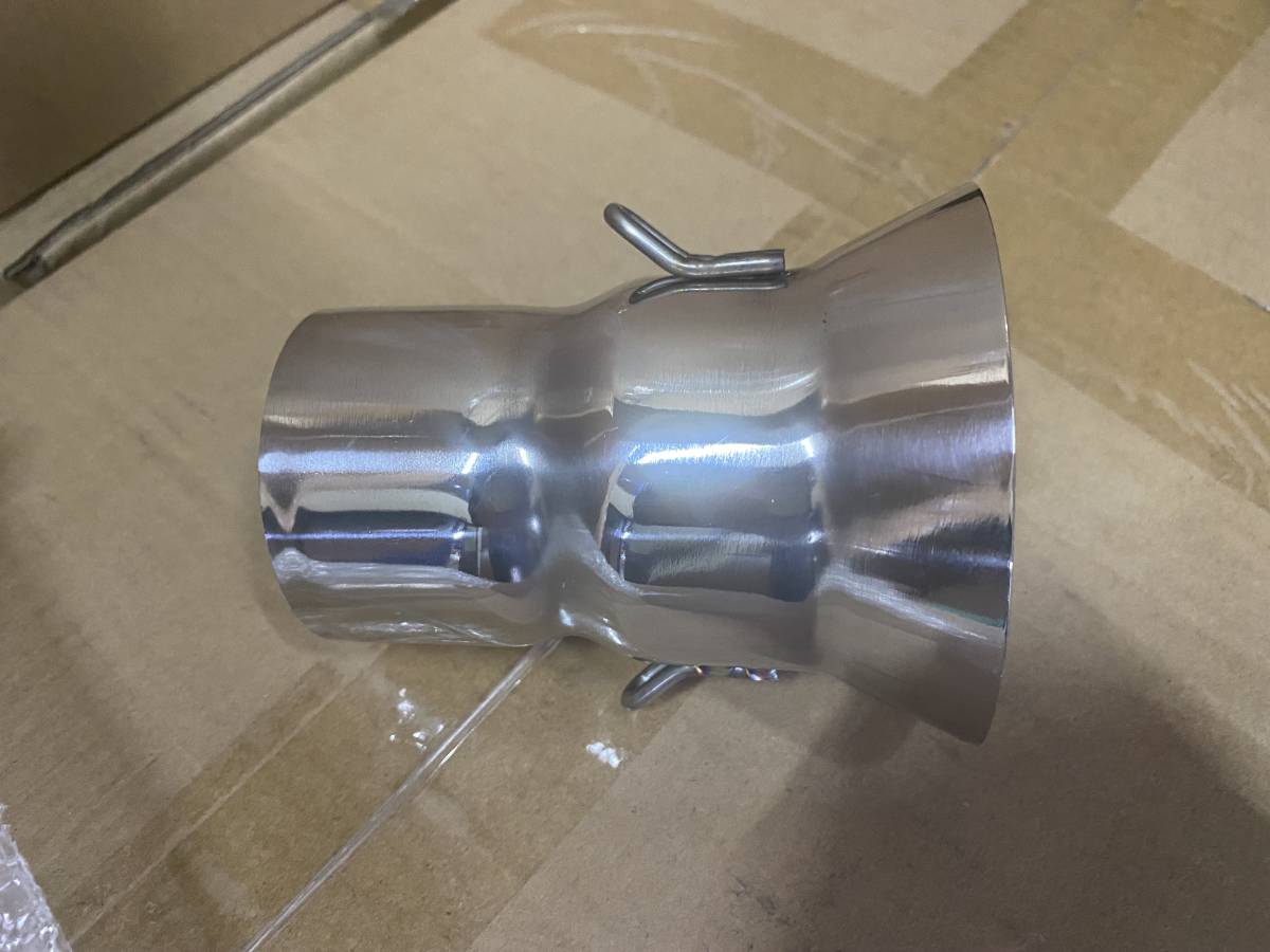 メガホン テールパイプ小 50.8π/サイレンサー ゼファー400ヨシムラSPラッパZ400FX外装GPZ400Fメガ Z400GPバリオス Z250FTマフラー_画像3