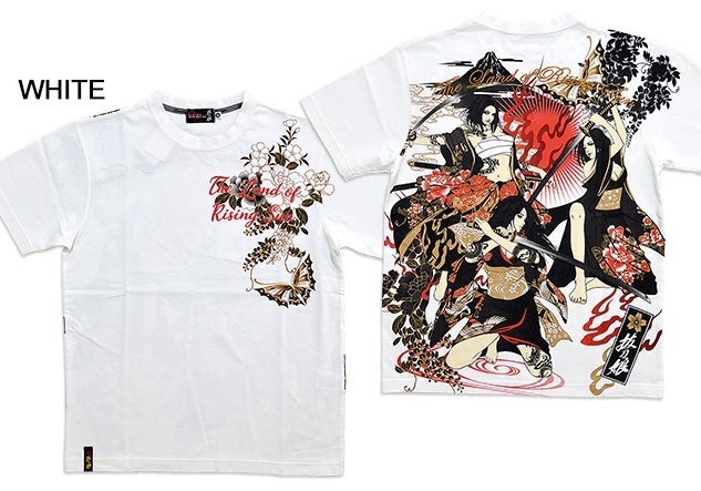 【新作からSALEアイテム等お得な商品満載】 抜刀娘 3人娘半袖Tシャツ◆抜刀娘 ホワイトXXLサイズ 212147 和柄 和風 着物 刺繍 刺青 蝶 富士山 柄もの 【新作からSALEアイテム等お得な商品満載】 抜刀娘 3人娘半袖Tシャツ◆抜刀娘 ホワイトXXLサイズ 212147 和柄 和風 着物 刺繍 刺青 蝶 富士山 柄もの