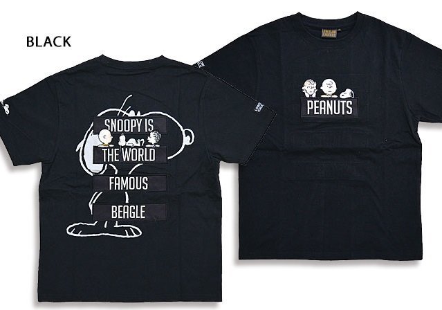 楽天 ブラックXLサイズ BOXロゴTee◇ロウブロウナックル PEANUTS ロウ