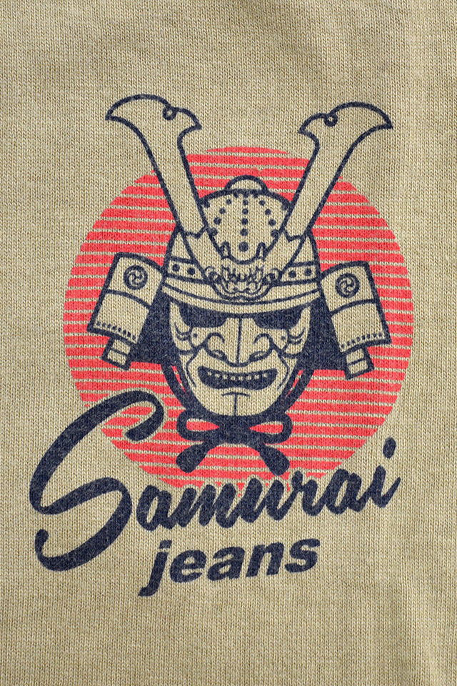 兜リペンコットン吊編半袖Tシャツ◆サムライジーンズ ベージュXLサイズ SJST21-109 和柄 和風 SAMURAI JEANS 日本製_画像2