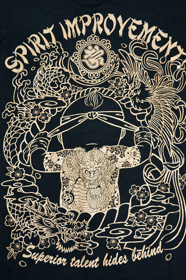  обыкновенный карп .W марля рубашка *CHIGIRI черный XL размер CHS41-1081 мир рисунок японский стиль ...chigilidabo рубашка лето праздник половина край рукав 
