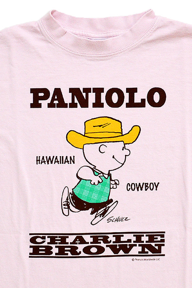 SUN SURF×PEANUTS半袖Tシャツ「PANIOLO」◆SUN SURF ピンクXLサイズ SS78752 サンサーフ スヌーピー チャーリーブラウン_画像2