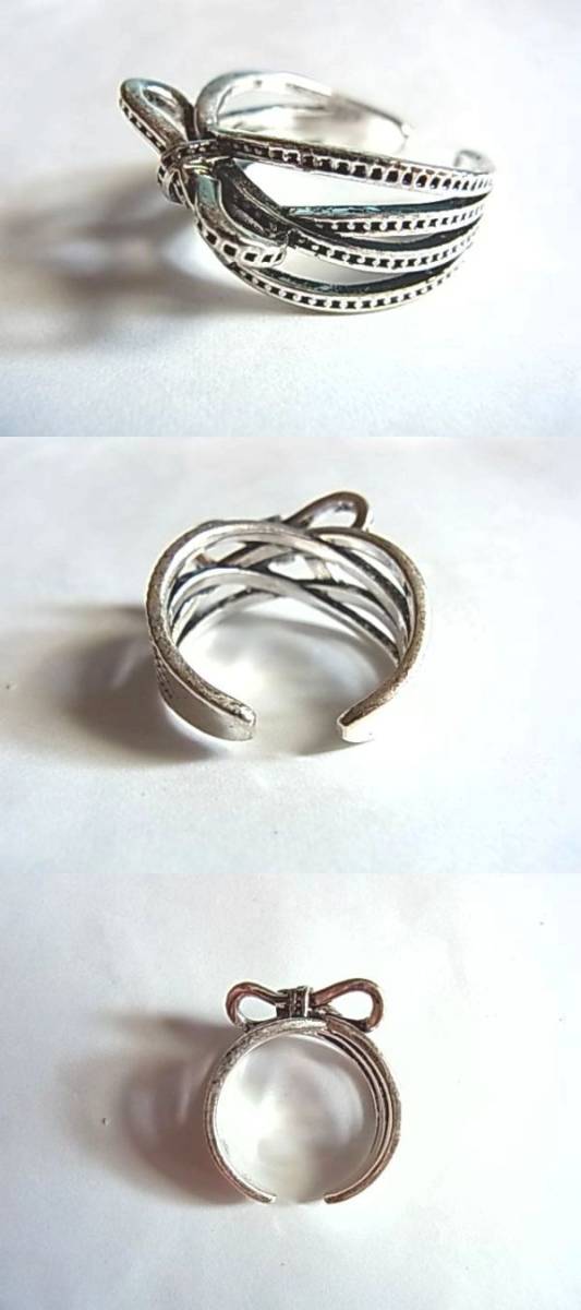  unused goods SV silver 925 ring ring 21 number free size adjustment ribbon woman lady's man men's 