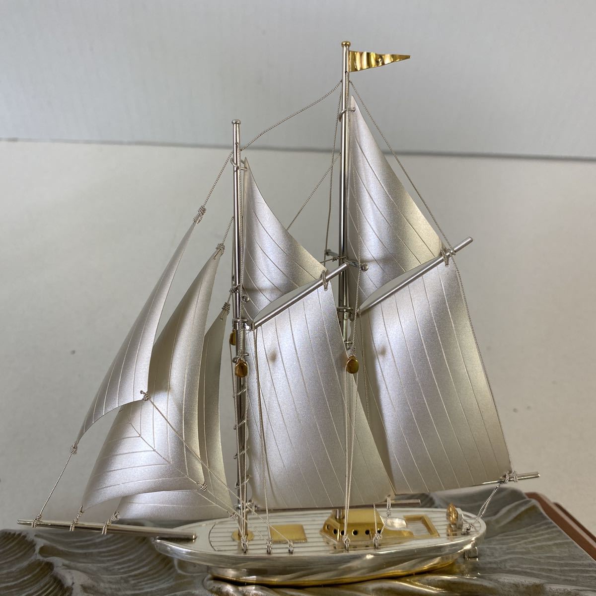 海外最新海外最新銀製ヨット Yacht By TAKEHIKO 武比古 シルバー