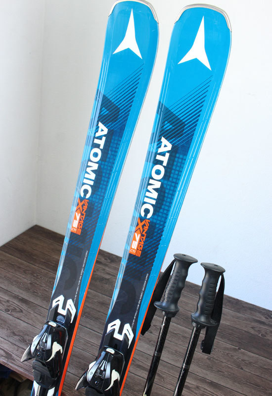 【即決】18年モデル ATOMIC スキー板 VANTAGE X75 CTI 163cm ストック付き