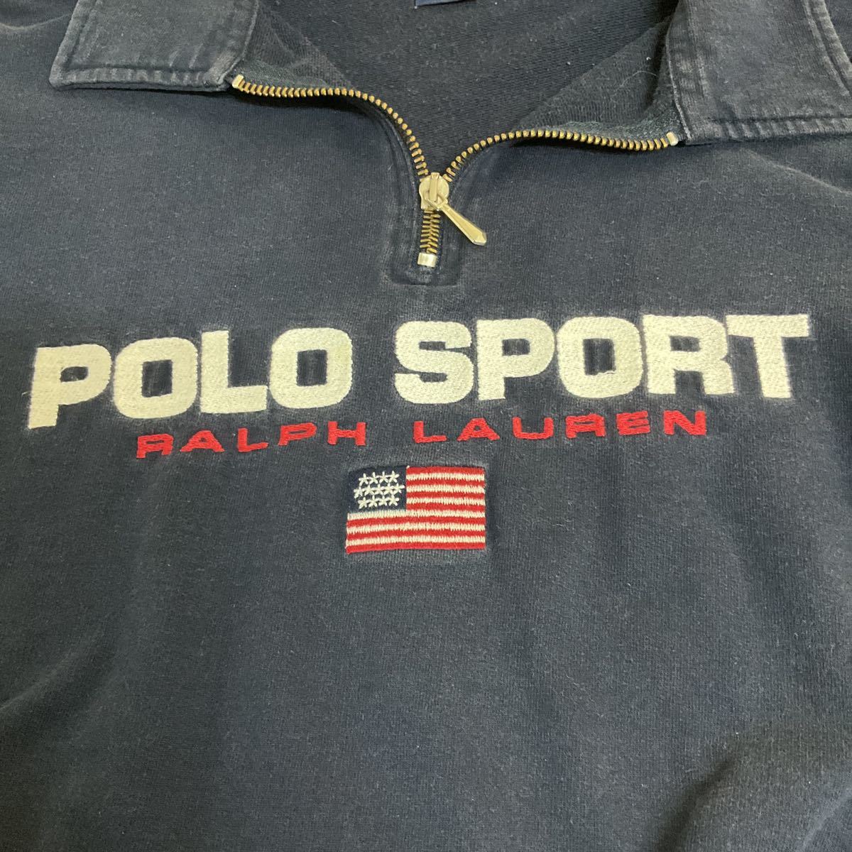POLO SPORT RALPH LAUREN ポロスポーツ ラルフローレン ハーフジップ スウェットトレーナー スウェット XL 古着