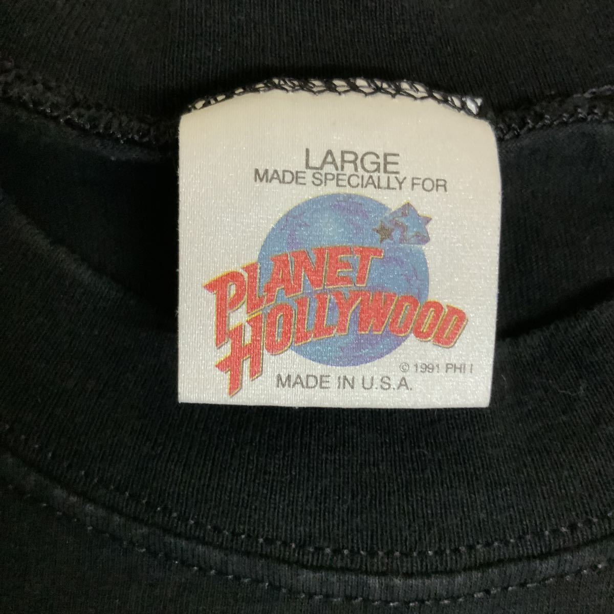 90s90年代PLANET HOLLYWOODUSA製 ロゴTシャツ 古着アメリカ製プラネットハリウッド