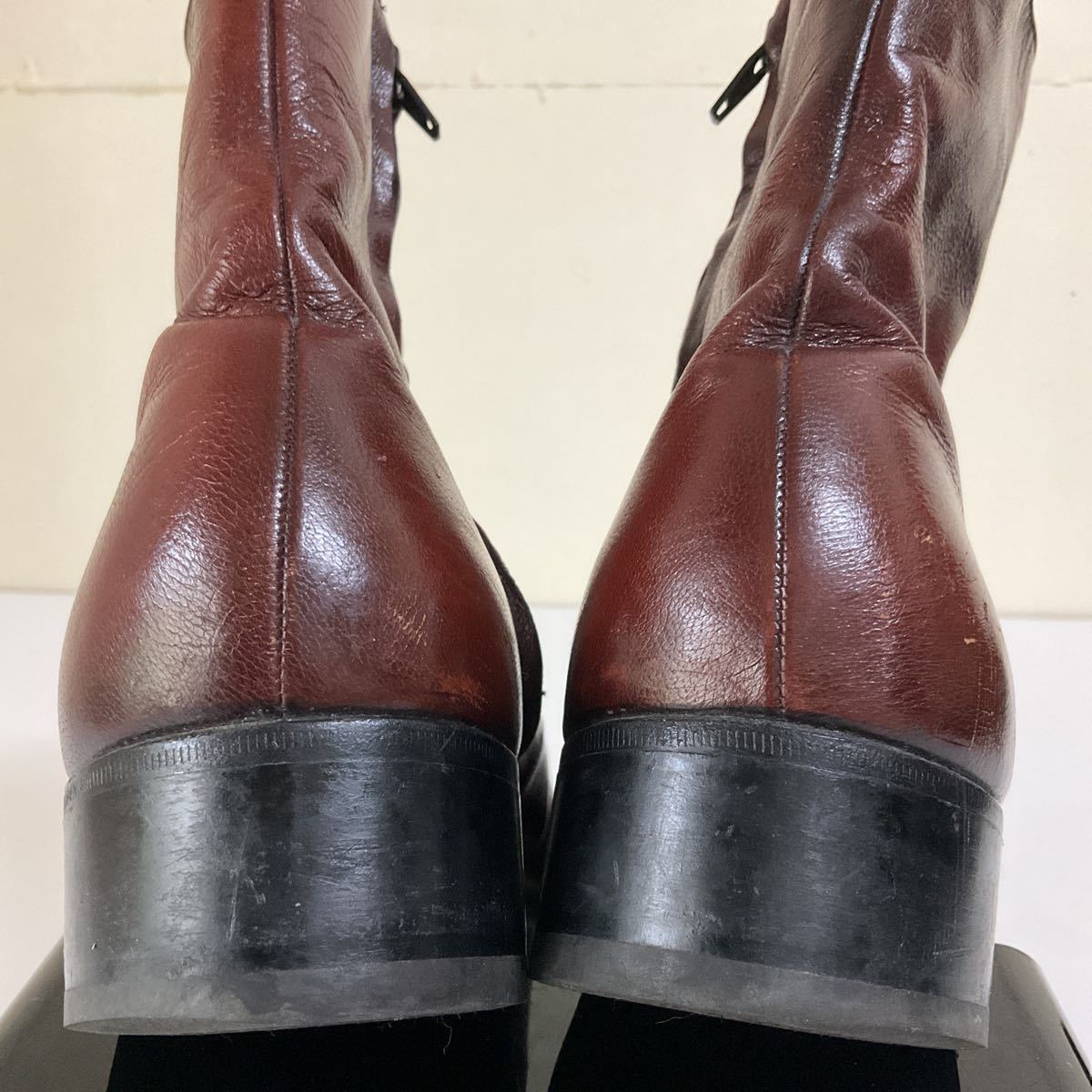 フローシャイム インペリアル FLORSHEIM IMPERIAL ショートブーツ サイドジップブーツ ブラウン 71/2D 古着