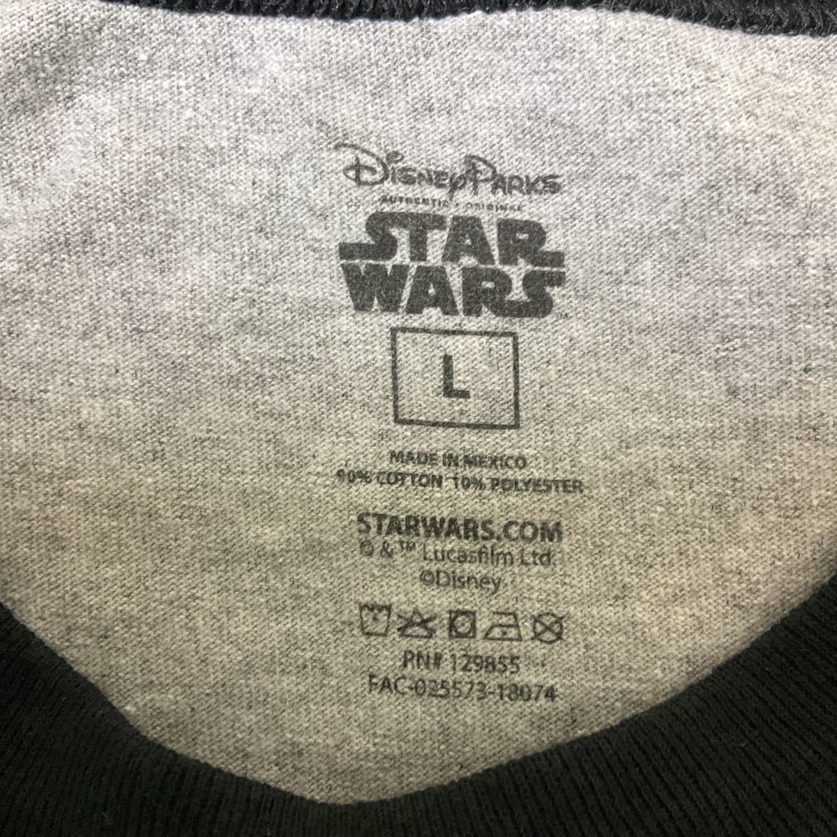 Disneys Parks STAR WARS スターウォーズ リンガーT シャツ 半袖 L 古着