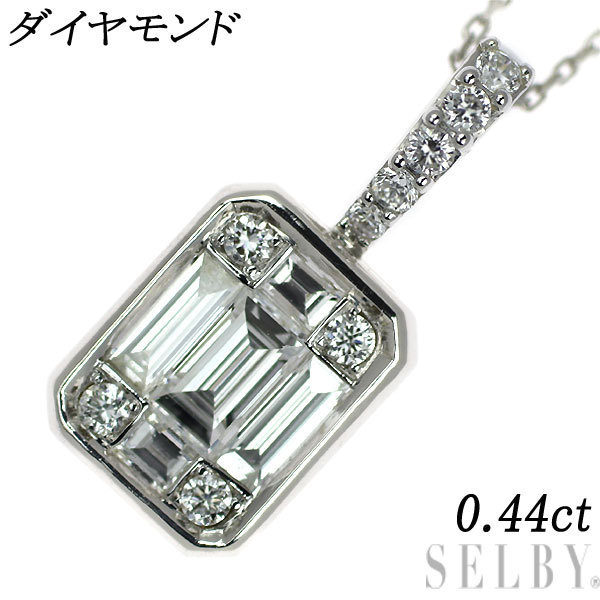 新品 K18WG ダイヤモンド ペンダントネックレス D0.44ct 新入荷 SELBY