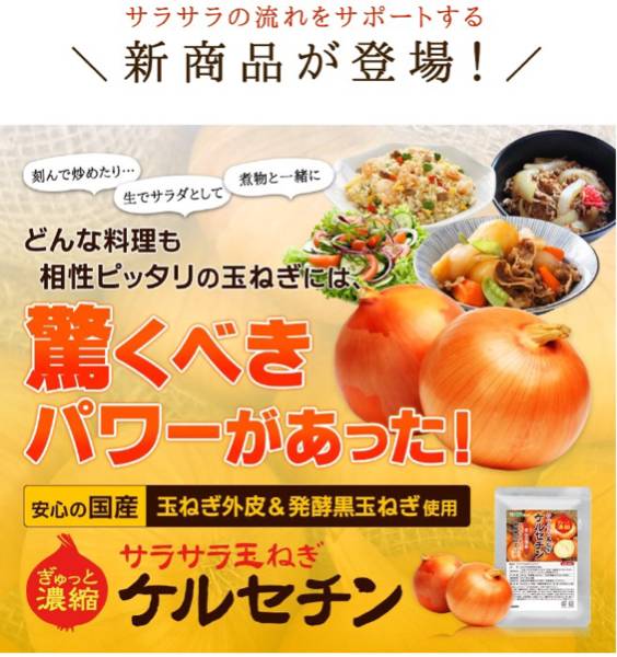 送料無料 サラサラの流れへ たまねぎケルセチン約1ヵ月分 健康食品 サプリメント_画像1