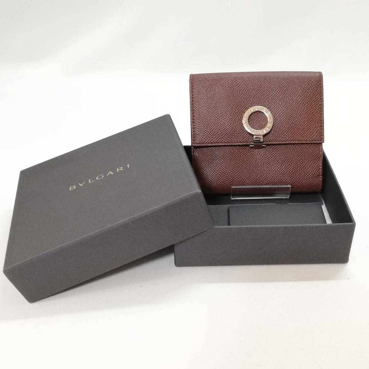 未使用展示品】BVLGARI（ブルガリ）ロゴクリップ Wホック 折り財布-