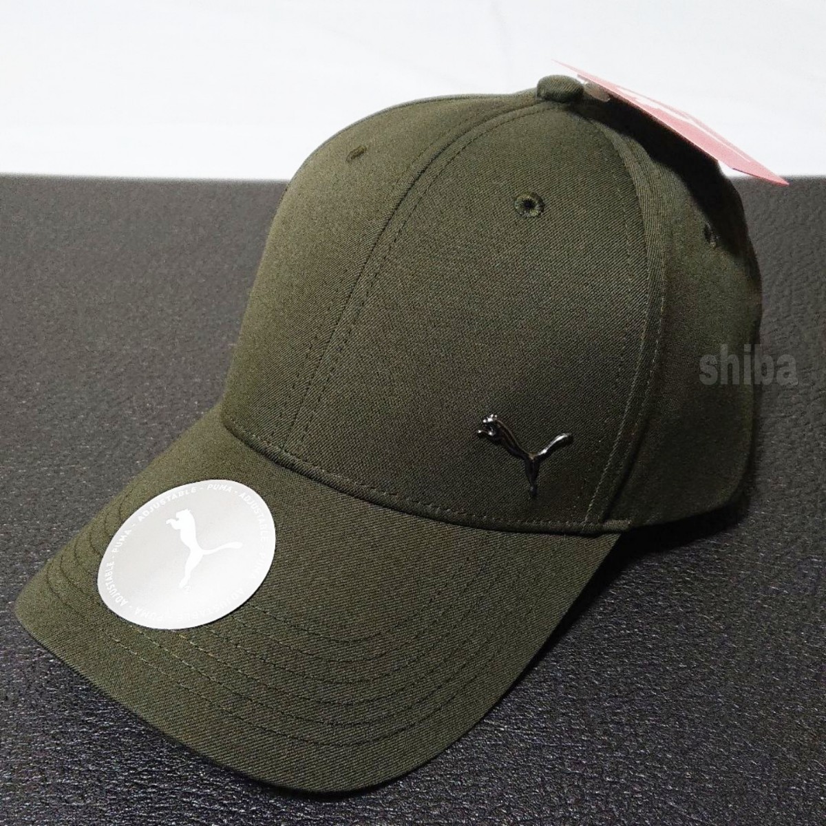 PUMA プーマ キャップ 帽子 カーキ グリーン 緑 海外モデル メタルキャットキャップ ユニセックス ワンサイズ フリーサイズ