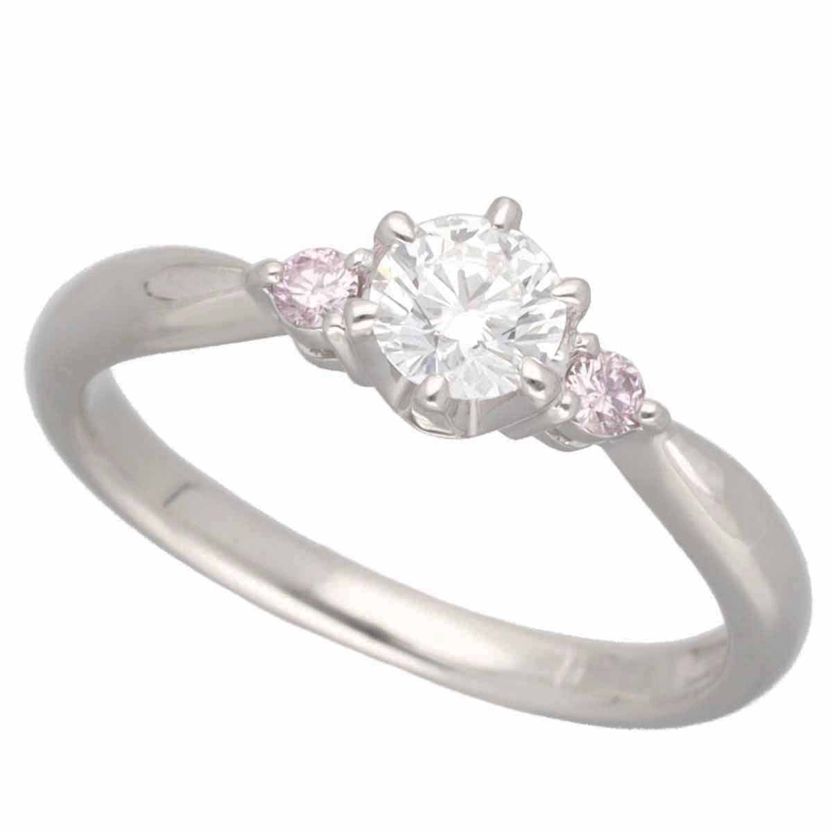 HANKYU 阪急 ダイヤモンド(0.315ct E-VS1-VG) ピンクダイヤモンド(0.05