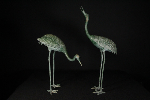 鶴 二羽 置物/オブジェ 中古品・本体のみ - 置物、オブジェ 鶴 二羽 置物/オブジェ 中古品・本体のみ - 置物、オブジェ