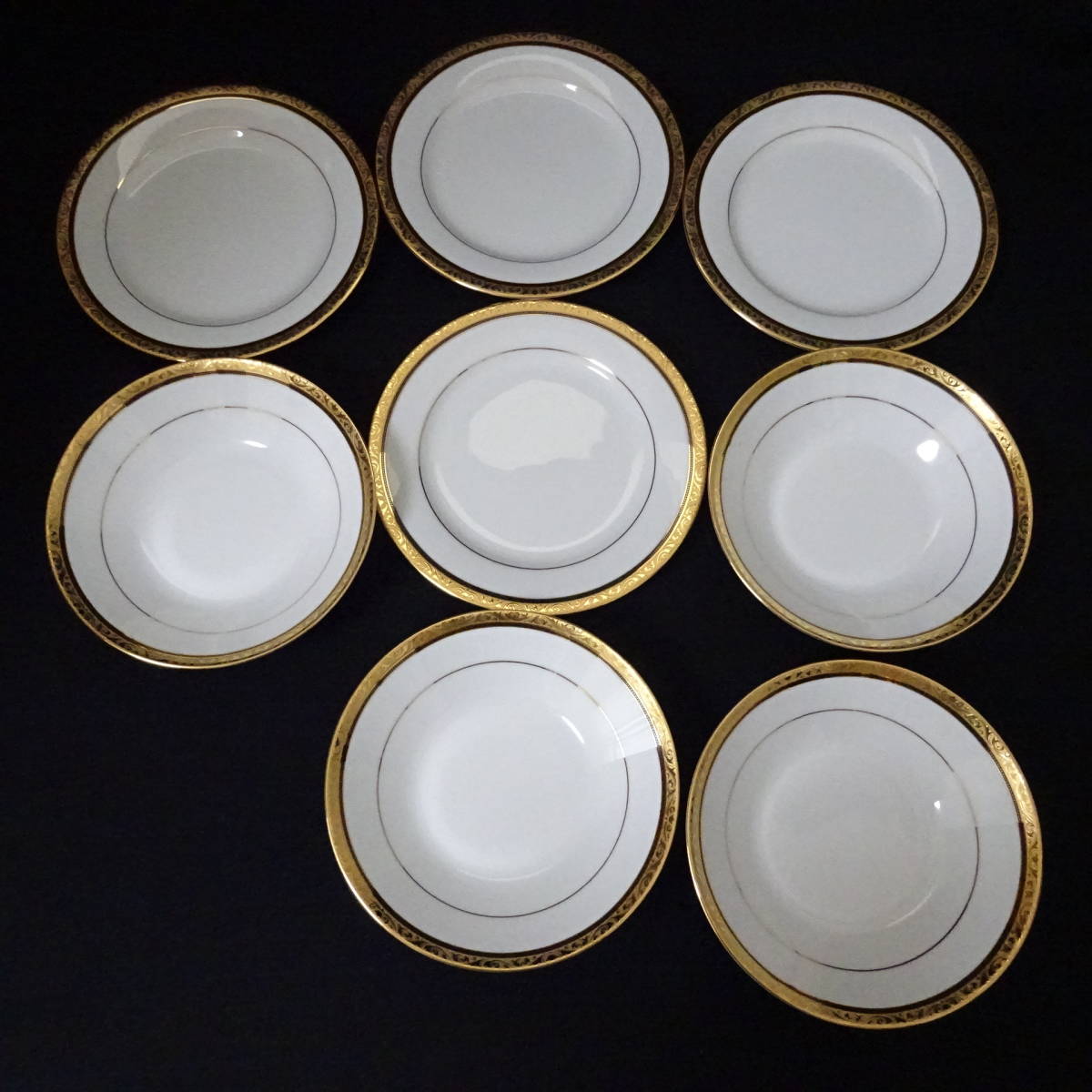 【1397453-058】●美品●NORITAKE ノリタケ 4332 REGENT GOLD カップ&ソーサー プレート 4客まとめセット 120サイズ発送同梱 5
