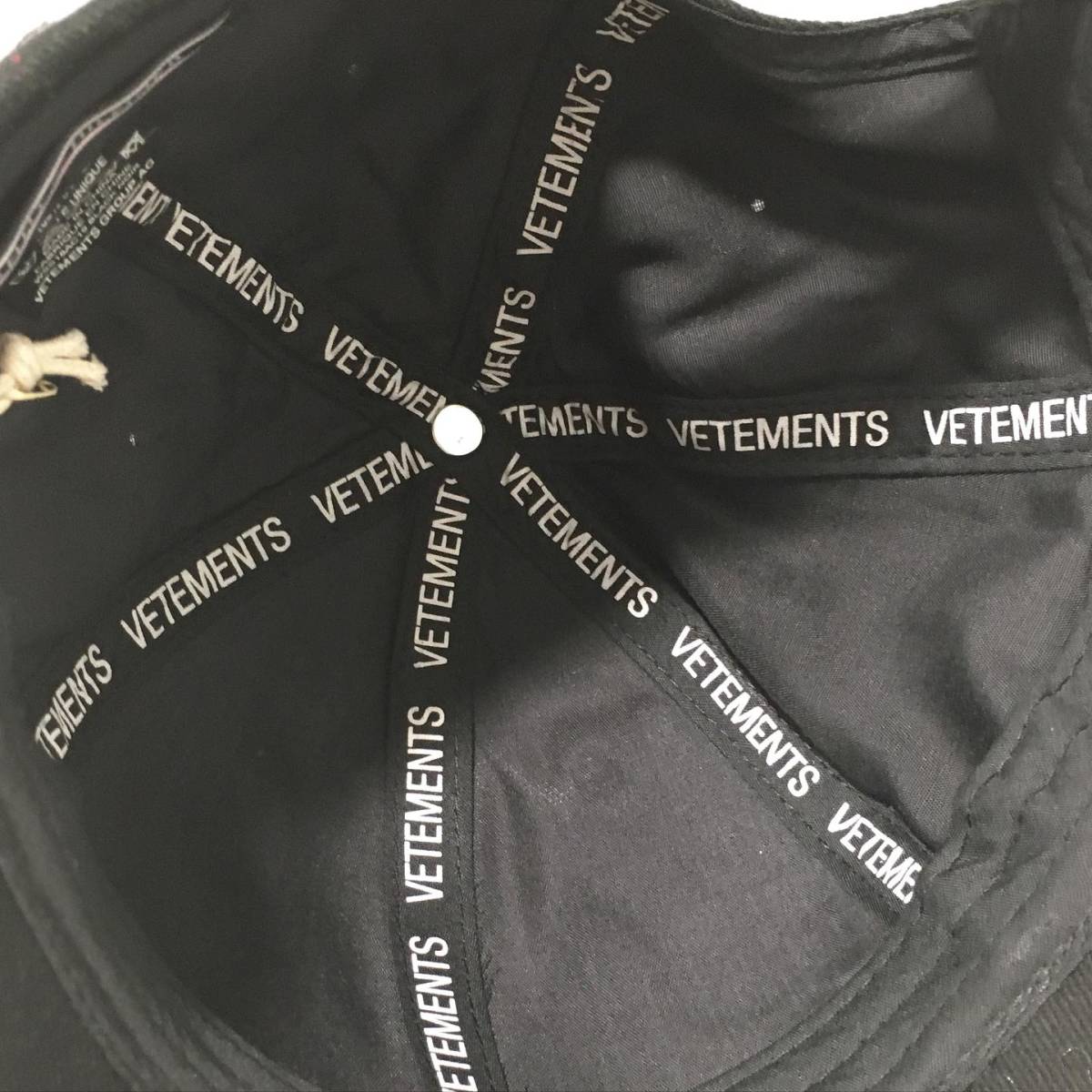 18SS VETEMENTS TOMMY HILFIGER CAP BLACK WSS18AC19 ヴェトモン トミーヒルフィガー キャップ ブラック  タグ付き 店舗受取可