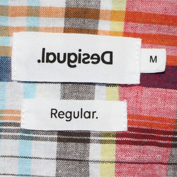 Desigual デシグアル M21SMCW11 長袖シャツ チェック柄 多色使用 EU M サイズ L 未使用 展示品 AB3916_画像4