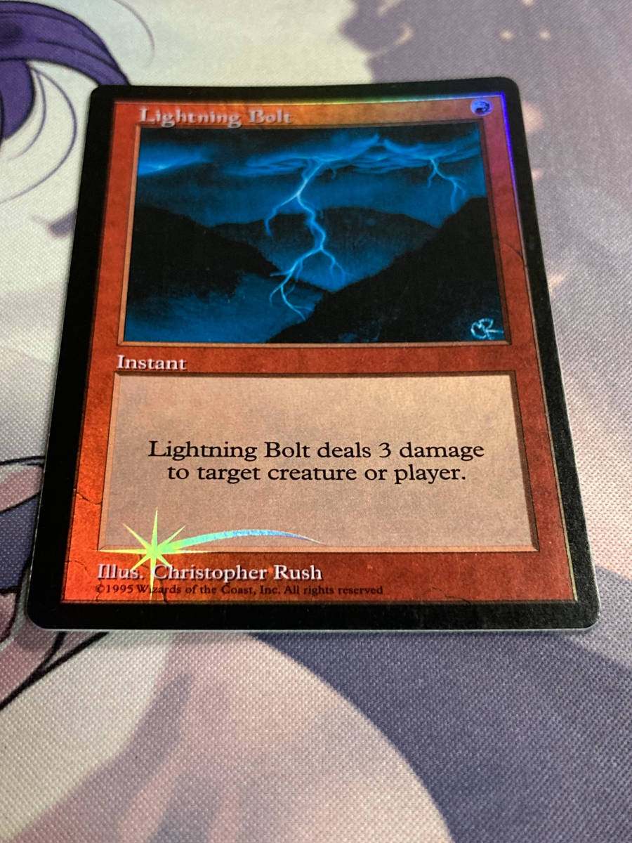 MTG　《稲妻/Lightning Bolt》【foil】　ジャッジ褒賞　英語_画像2