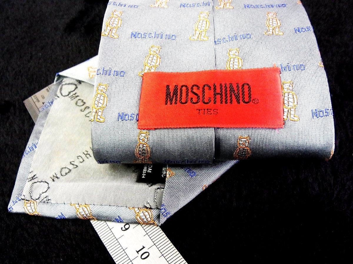 ! now week. bargain sale 980 jpy ~!0529! condition staple product [MOSCHINO] Moschino [.. Logo go in pattern ] necktie!