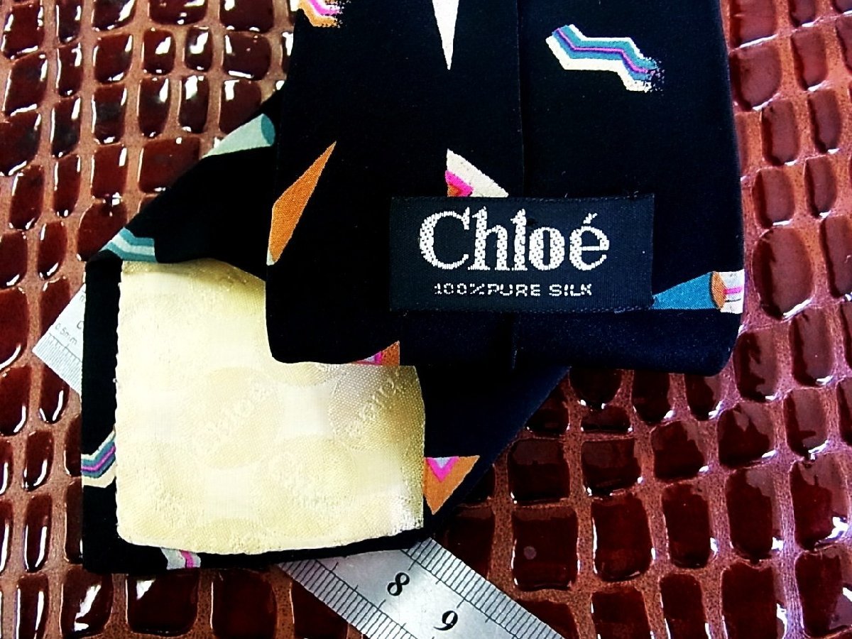 ♪今週の特売980円～♪0876♪良品【Chloe】 クロエ【クラッカー 柄】ネクタイ♪_画像2