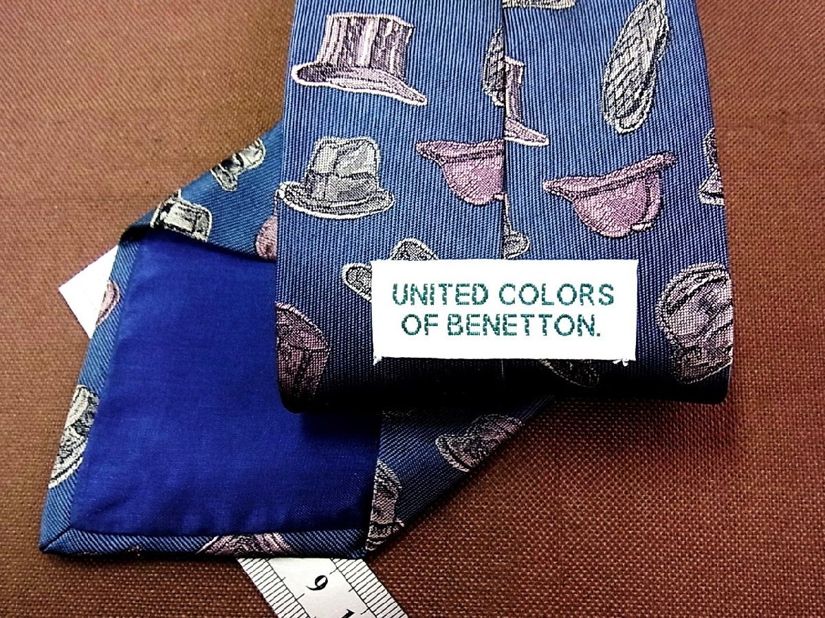 !26208D! condition staple product [ embroidery hat hat cap pattern ] Benetton [BENETTON] necktie 