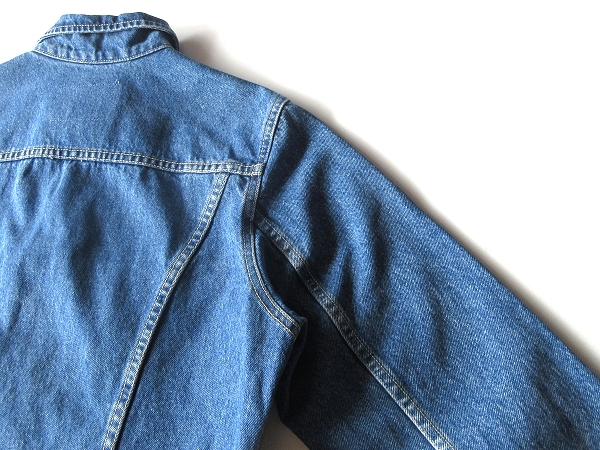 90sビンテージ フランス製 agnes b. SPORT JEANS アニエスベー トカゲロゴピスネーム Lee 101J型 デニムジャケット Gジャン 1 インディゴ_画像7