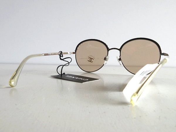  new goods CHANEL Chanel pearl Boston type sunglasses glasses glasses 53*19 135 silver Italy made matelasse case 