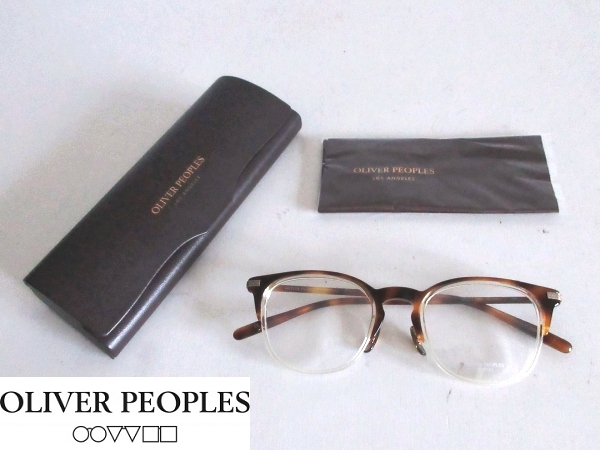 新品 OLIVER PEOPLES オリバーピープルズ Westlyn DM ウェリントン型 彫金 べっ甲 メガネ 眼鏡 サングラス 48□21 145 ケース付 男女着用可_画像1