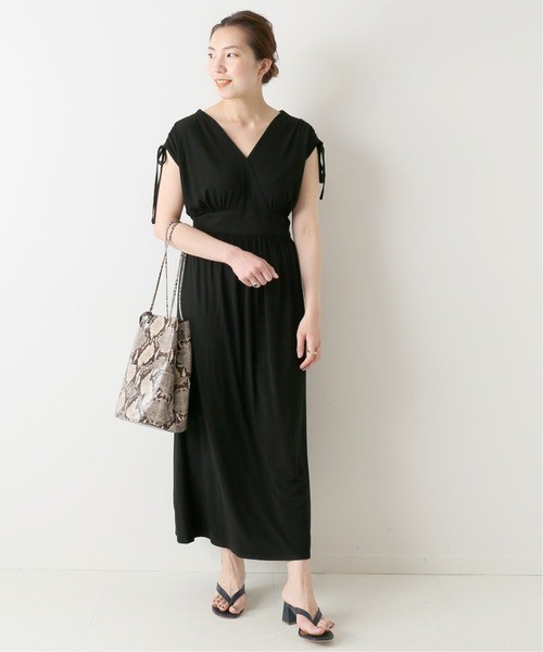 【即決】美品*1.5万 U by SPICK&SPAN｜大人リラックス♪ストレッチロングワンピース（スピックアンドスパン）_画像2