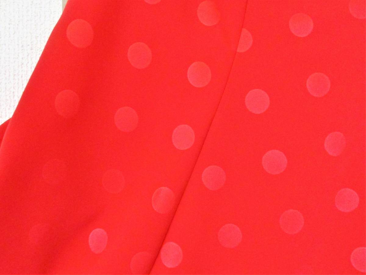 【新品未使用】フラメンコ衣装　スカート／ペチコート　赤（水玉地模様入り）　アトリエベリッシマ製_画像6