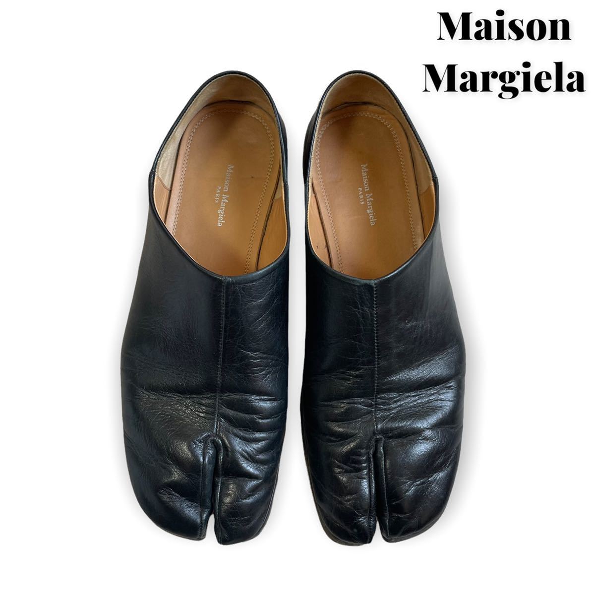 Maison Margiela メゾン マルジェラ 足袋 タビ スリッポン バブーシュ ブラック レザー 41 -  impactaselantes.com.br