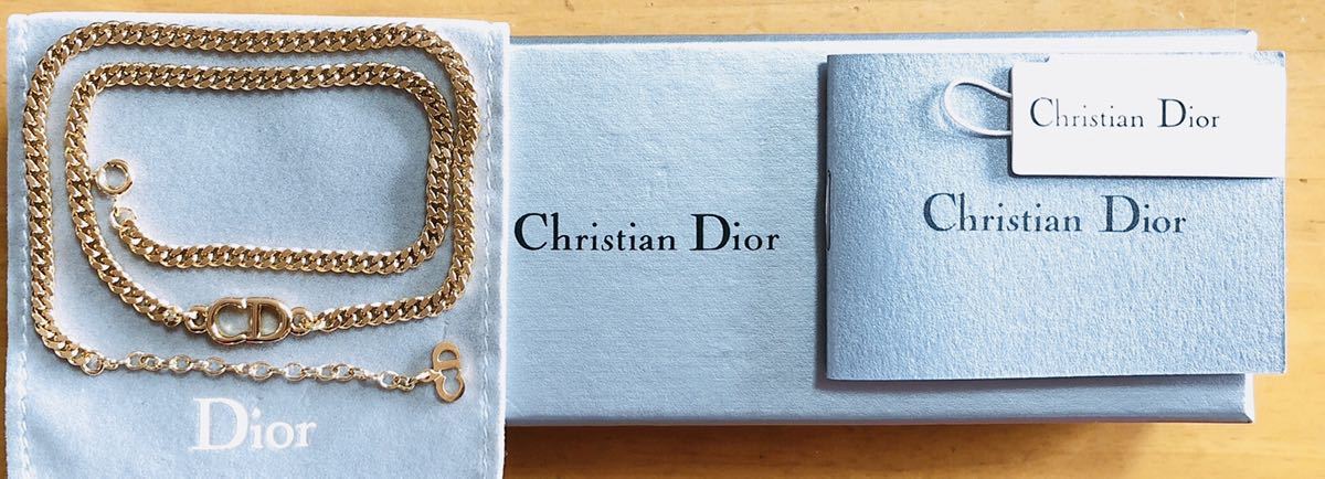 Christian Dior ディオール ネックレス ゴールド ロゴ_画像2